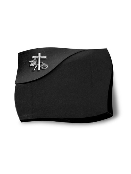 Grabstein Firenze/Indisch Black Kreuz 1 (Alu) 50x40