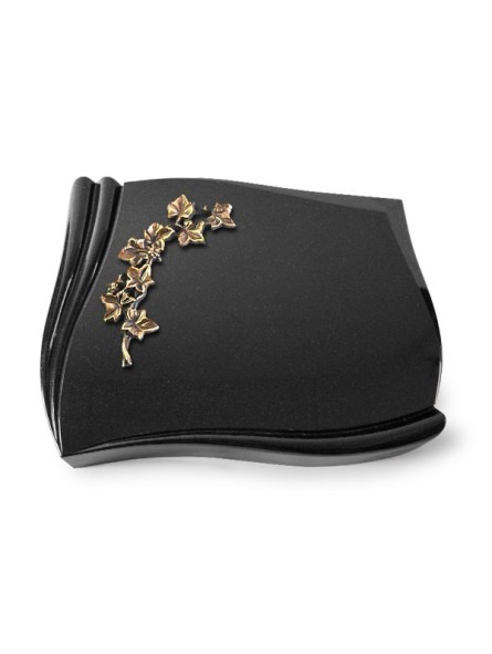 Grabstein Memory/Indisch Black Efeu (Bronze) 50x40