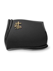 Grabstein Memory/Indisch Black Kreuz 1 (Bronze) 50x40