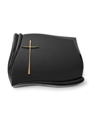 Grabstein Memory/Indisch Black Kreuz 2 (Bronze) 50x40