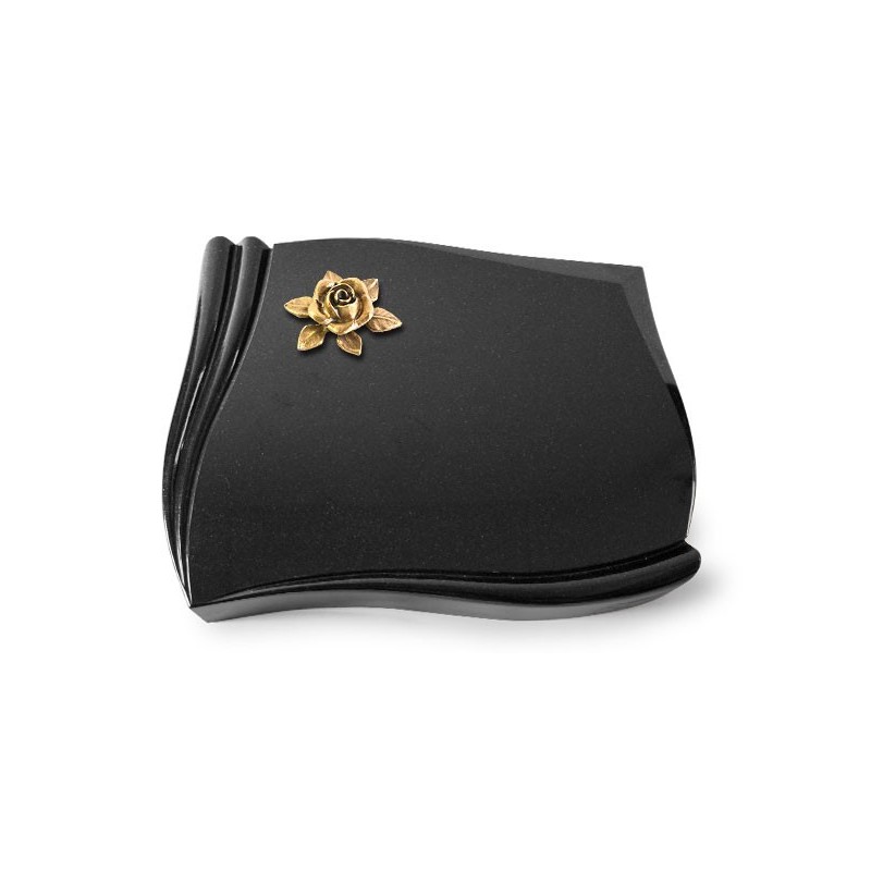 Grabstein Memory/Indisch Black Rose 4 (Bronze) 50x40