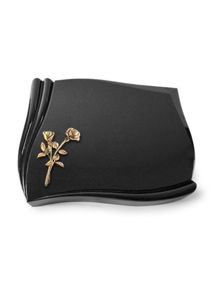 Grabstein Memory/Indisch Black Rose 10 (Bronze) 50x40
