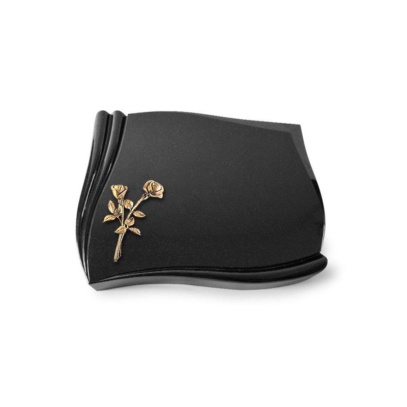 Grabstein Memory/Indisch Black Rose 10 (Bronze) 50x40