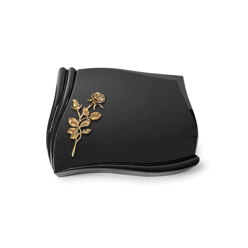 Grabstein Memory/Indisch Black Rose 13 (Bronze) 50x40