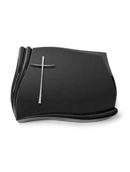 Grabstein Memory/Indisch Black Kreuz 2 (Alu) 50x40