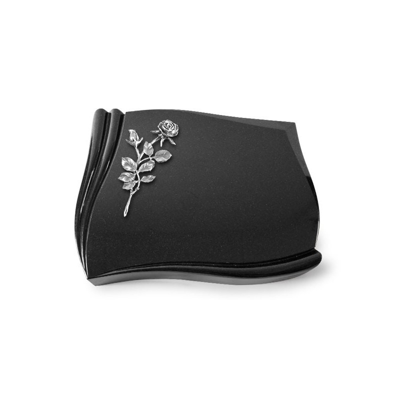 Grabstein Memory/Indisch Black Rose 13 (Alu) 50x40
