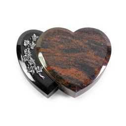 Grabstein Amoureux/Aruba-Black Efeu (Alu)