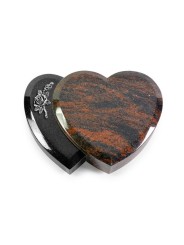 Grabstein Amoureux/Aruba-Black Rose 1 (Alu)