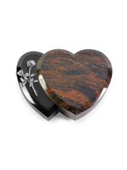 Grabstein Amoureux/Aruba-Black Rose 10 (Alu)