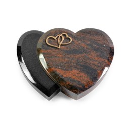 Grabstein Amoureux/Aruba-Black Herzen (Bronze)