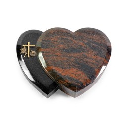 Grabstein Amoureux/Aruba-Black Kreuz 1 (Bronze)