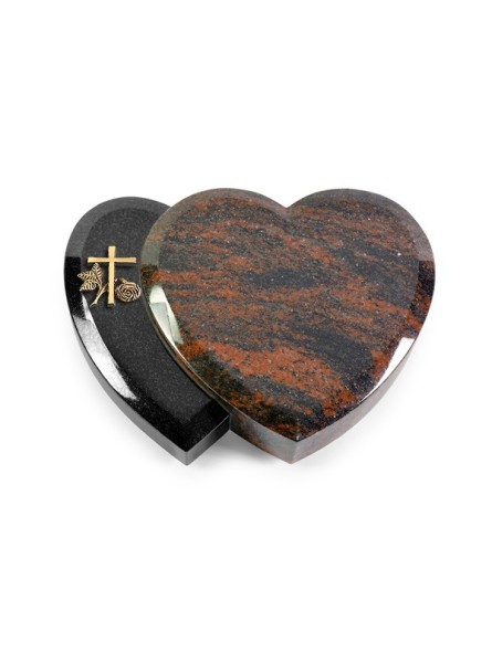 Grabstein Amoureux/Aruba-Black Kreuz 1 (Bronze)
