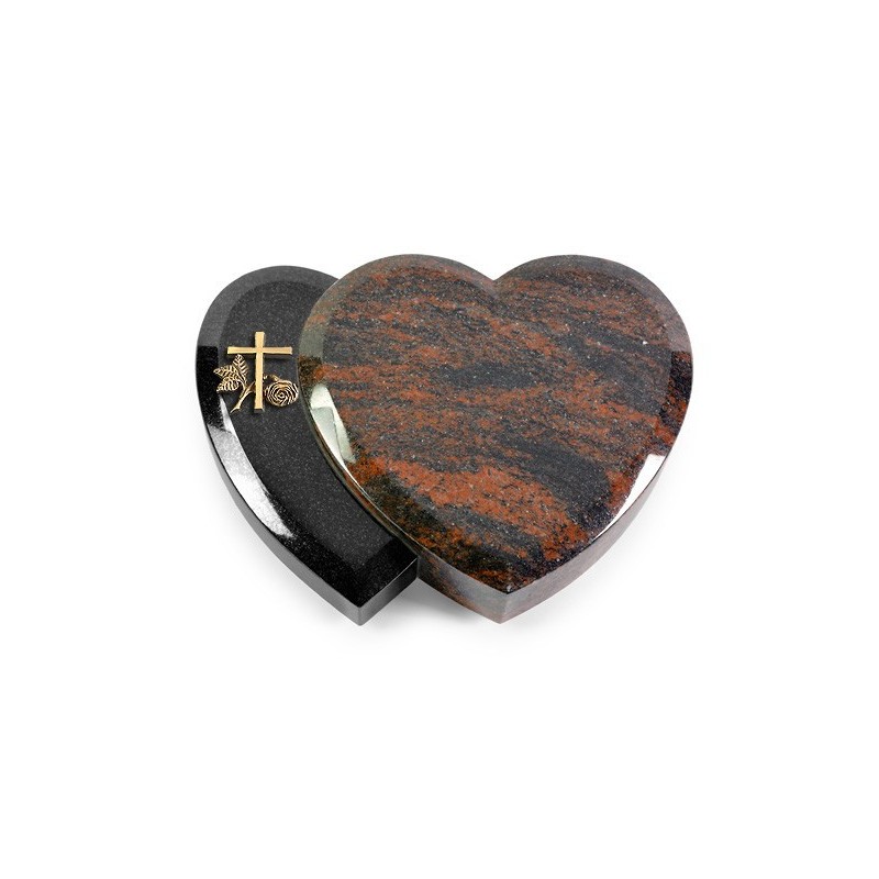 Grabstein Amoureux/Aruba-Black Kreuz 1 (Bronze)