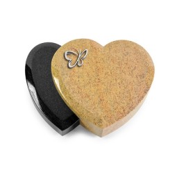 Grabstein Amoureux/Kashmir-Black Papillon (Alu)