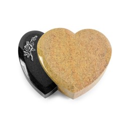 Grabstein Amoureux/Kashmir-Black Rose 1 (Alu)