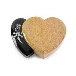 Grabstein Amoureux/Kashmir-Black Rose 6 (Alu)