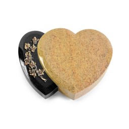 Grabstein Amoureux/Kashmir-Black Efeu (Bronze)