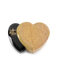 Grabstein Amoureux/Kashmir-Black Kreuz 1 (Bronze)