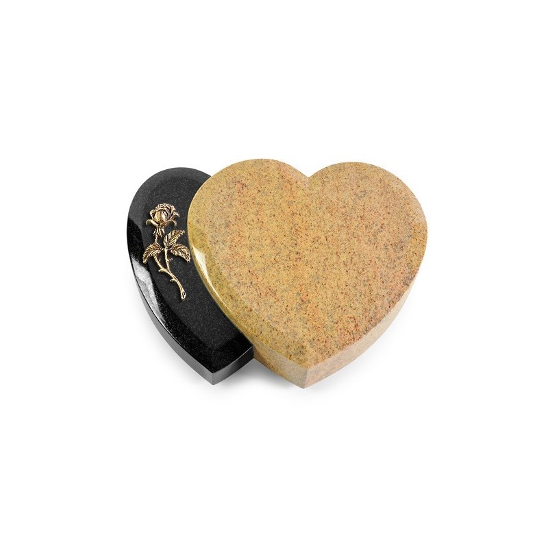 Grabstein Amoureux/Kashmir-Black Rose 2 (Bronze)