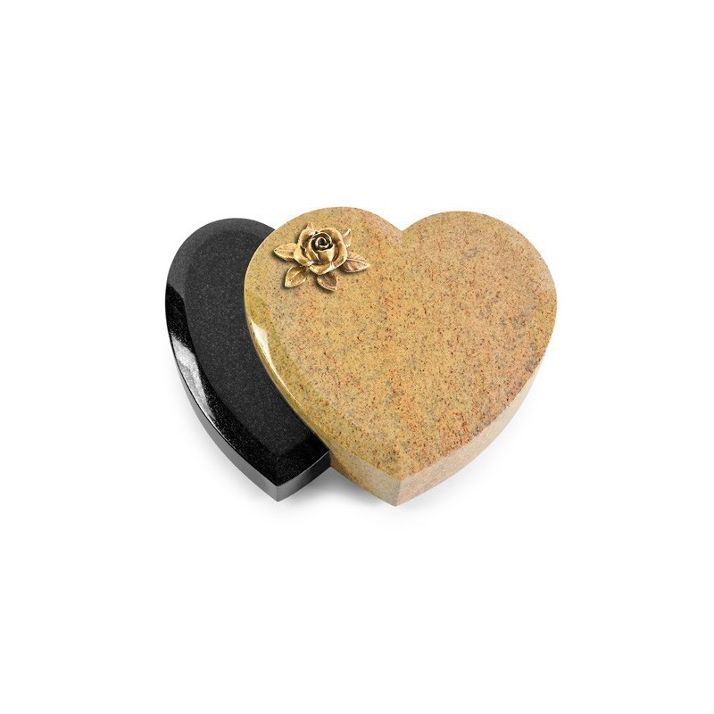 Grabstein Amoureux/Kashmir-Black Rose 4 (Bronze)
