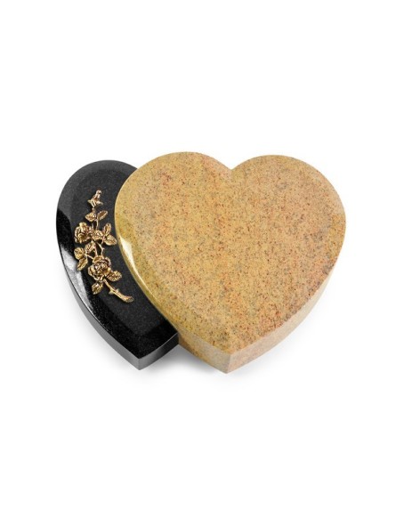 Grabstein Amoureux/Kashmir-Black Rose 5 (Bronze)