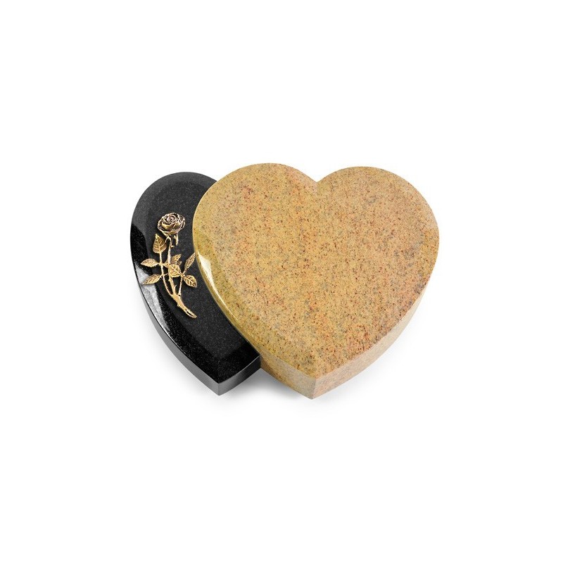 Grabstein Amoureux/Kashmir-Black Rose 6 (Bronze)