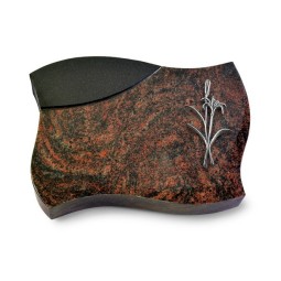 Grabstein Firenze/Aruba-Black Lilienzweig (Alu)