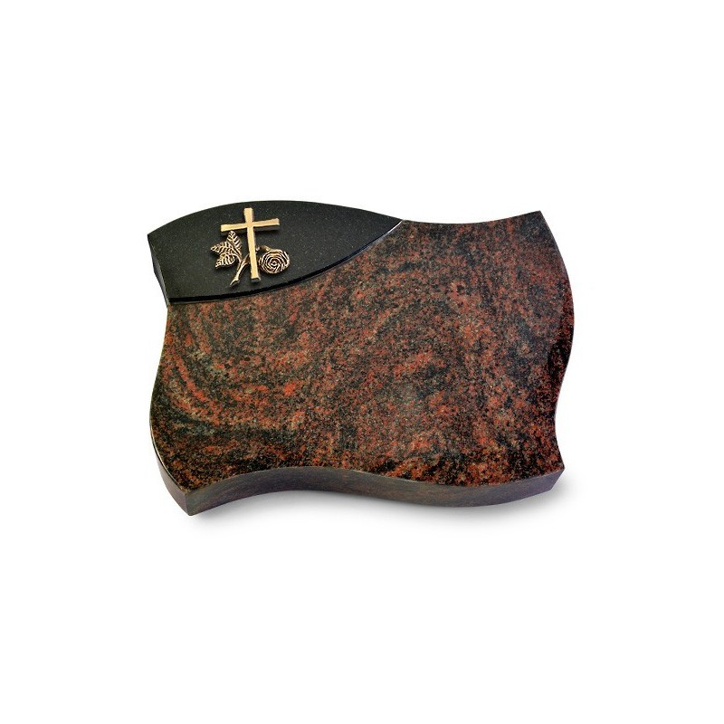 Grabstein Firenze/Aruba-Black Kreuz 1 (Bronze)