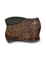 Grabstein Firenze/Aruba-Black Kreuz/Rose (Bronze)