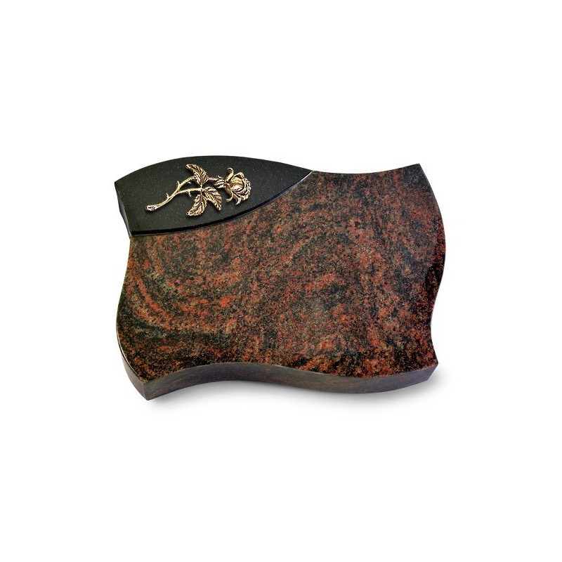 Grabstein Firenze/Aruba-Black Rose 2 (Bronze)