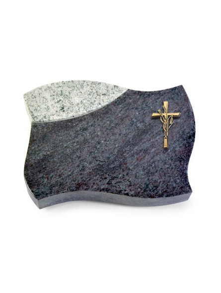 Grabstein Firenze/Orion-Viskont Kreuz/Ähren (Bronze)