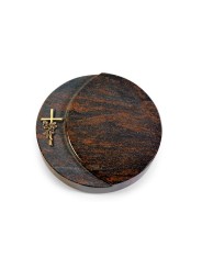 Grabstein Lua/Aruba Kreuz/Rose (Bronze)