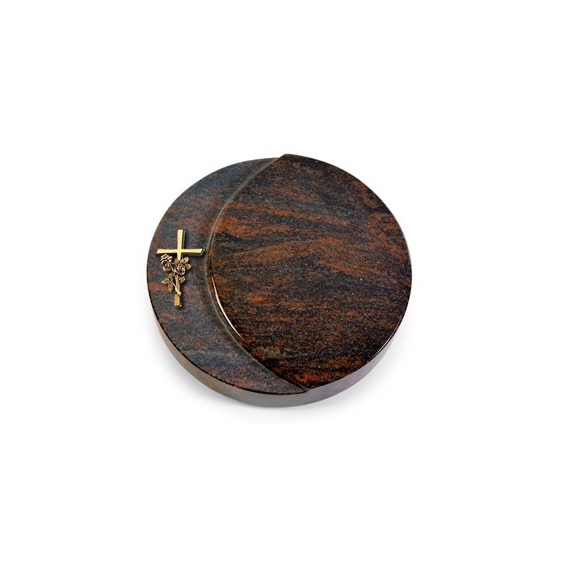 Grabstein Lua/Aruba Kreuz/Rose (Bronze)