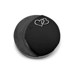 Grabstein Lua/Indisch Black Herzen (Alu)