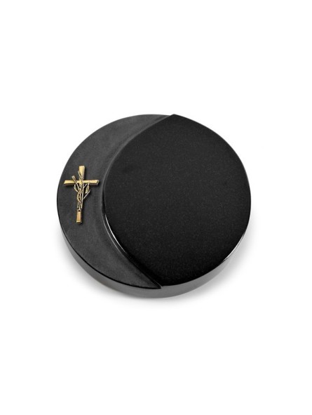 Grabstein Lua/Indisch Black Kreuz/Ähren (Bronze)