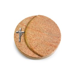 Grabstein Lua/Kashmir Kreuz/Ähren (Alu)