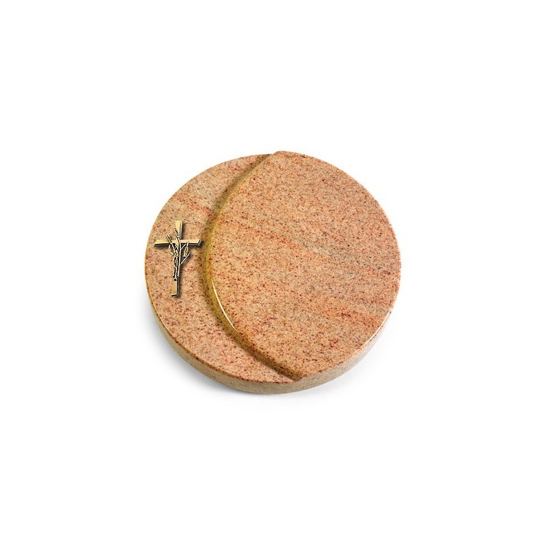 Grabstein Lua/Kashmir Kreuz/Ähren (Bronze)