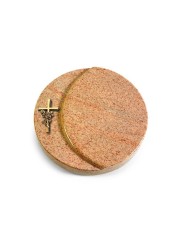Grabstein Lua/Kashmir Kreuz/Rose (Bronze)