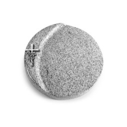 Grabstein Lua/Viskont White Kreuz/Rose (Alu)