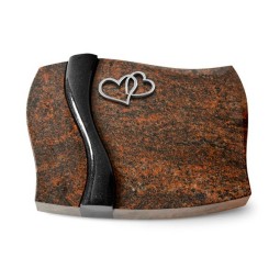 Grabstein Samba/Aruba-Black Herzen (Alu)