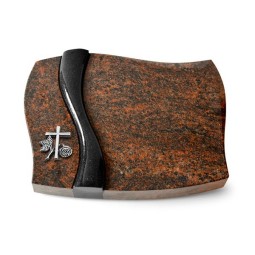 Grabstein Samba/Aruba-Black Kreuz 1 (Alu)