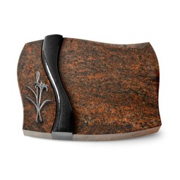 Grabstein Samba/Aruba-Black Lilienzweig (Alu)