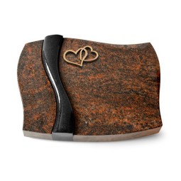 Grabstein Samba/Aruba-Black Herzen (Bronze)