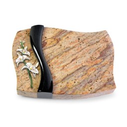 Grabstein Samba/Kashmir-Black Orchidee (Color)