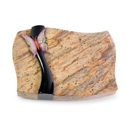 Grabstein Samba/Kashmir-Black Papillon 1 (Color)