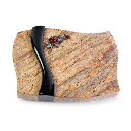 Grabstein Samba/Kashmir-Black Rose 1 (Color)