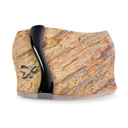 Grabstein Samba/Kashmir-Black Papillon (Alu)