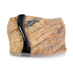 Grabstein Samba/Kashmir-Black Rose 1 (Alu)