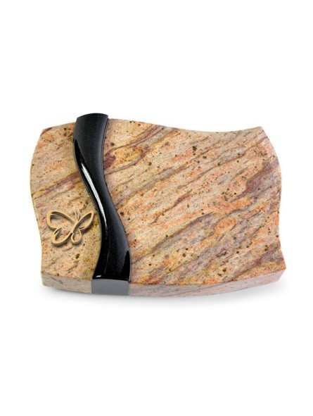 Grabstein Samba/Kashmir-Black Papillon (Bronze)