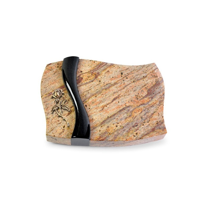 Grabstein Samba/Kashmir-Black Rose 2 (Bronze)
